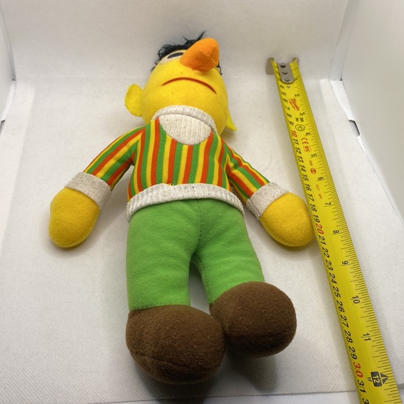 Vintage Sesame Street Bert Plush Stuffed Toy 12” Hasbro Softies Preschool Doll - Picture 9 of 9